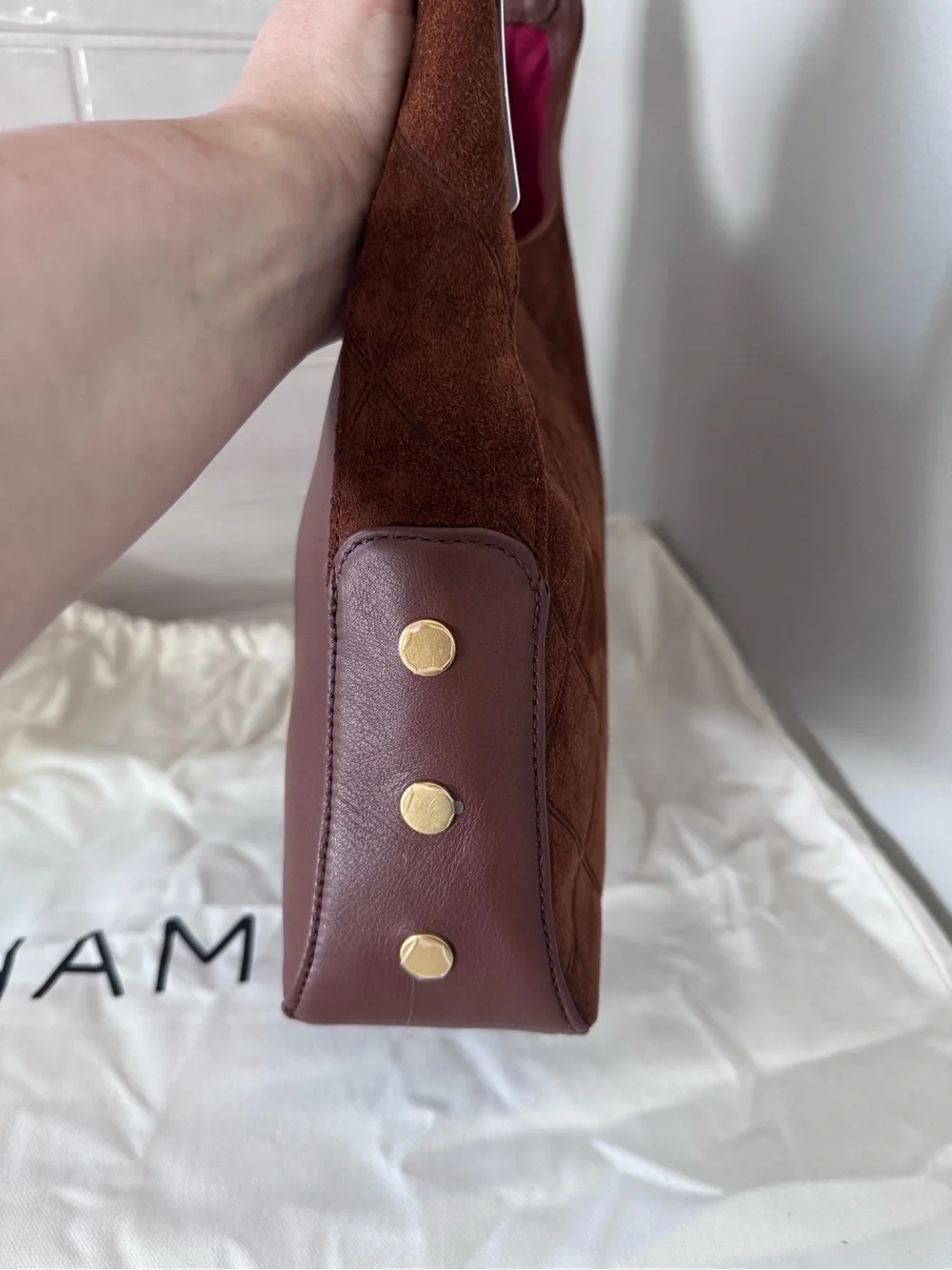 Hammitt Tim Suede Shoulder Bag NWT - Picture 6 of 9
